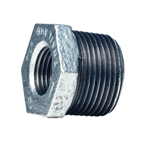 Mueller Industries 3 in. MPT x 2.5 in. Dia. FPT Galvanized Malleable Iron Hex Bushing 4399697